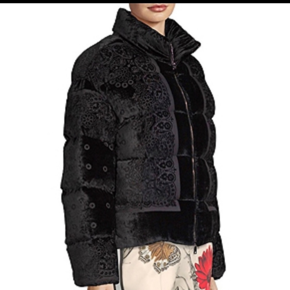 Moncler Labbe Giubbotto Velvet Quilted Puffer Jacket Size 5 NWT - Picture 3 of 5